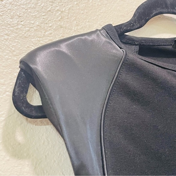 Satin Contour Flared Jumpsuit - Black - Picture 8 of 14